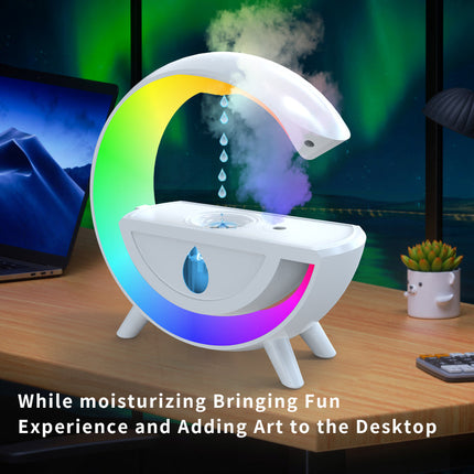 Anti-gravity Humidifier Water Drop RGB Desk LED Night Light For Indoor Bedroom Descroation Creative Atmosphere Table Lamps DS World