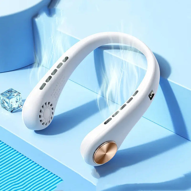 New Mini Neck Fan Portable Bladeless Hanging Neck Rechargeable Air Cooler Mini Summer Sports Fans DS World