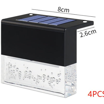 Waterproof New RGB LED Solar Light Step Fence Light DS World