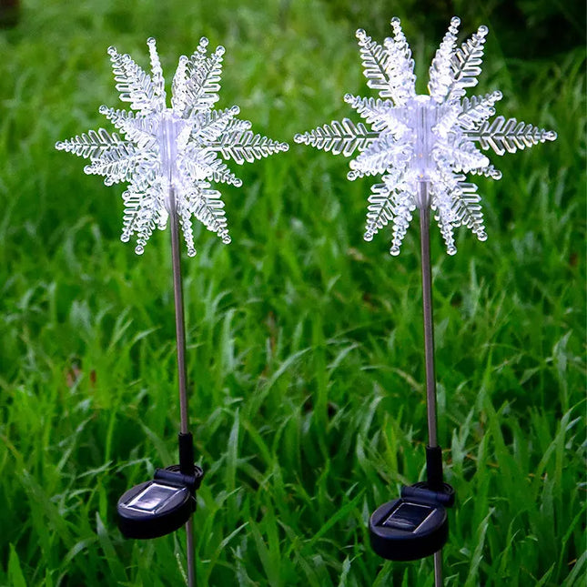 LED Solar Snowflake Light Outdoor Waterproof DS World