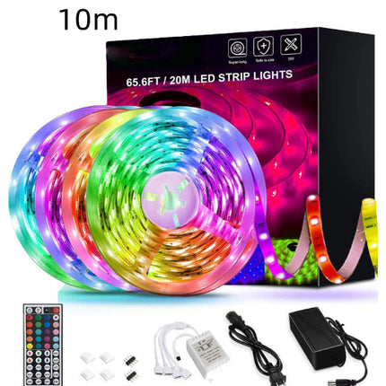 LED Strip Lights Lamp 5050 RGB Flexible Tape Diode 5M Controller Room Decor TV Computer BackLight Decoration Christmas