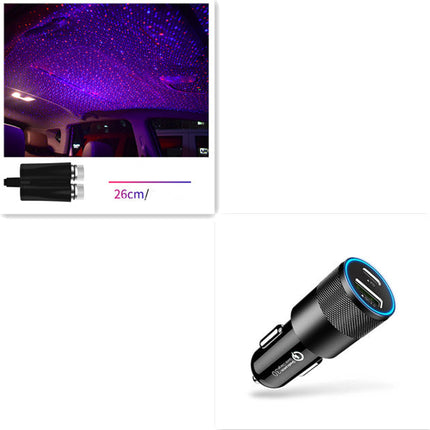 Star Light Projector Party Lights USB LED Light Interior Lighting LED Interior Car Lights Starry Sky Galaxy Night Lights DS World