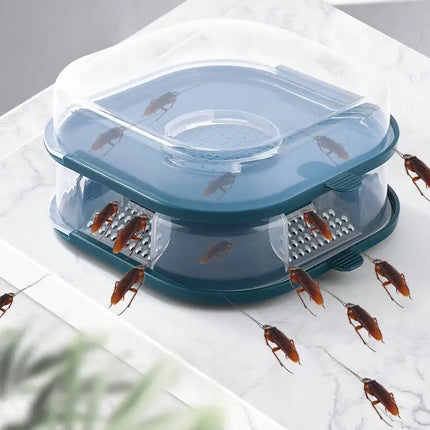 Reusable Bugs Trap Box Cockroach Trap Catching Roaches Tool Drop-proof Wear-resistance No Peculiar Smell Automatic Bugs Catcher DS World