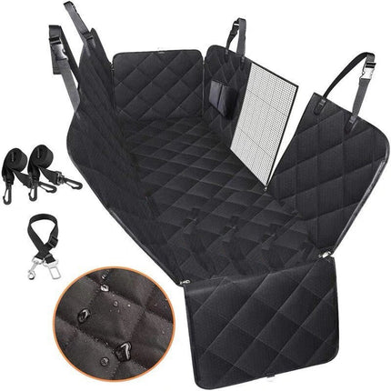Dog Car Seat Cover View Mesh Pet Carrier Hammock Safety Protector Car Rear Back Seat Mat With Zipper And Pocket For Travel DS World