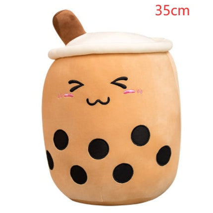 Cute Fruit Drink Plush Stuffed Soft Strawberry Milk Tea Plush Boba Tea Cup Toy Bubble Tea Pillow Cushion Kids Gift DS World