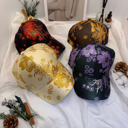 Floral Embroidered Baseball Caps for Men and Women