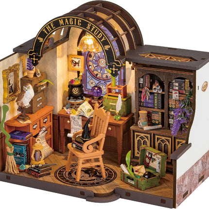 ROBOTIME DIY Miniature House Kit Magic Study Craft Model Kits DS World