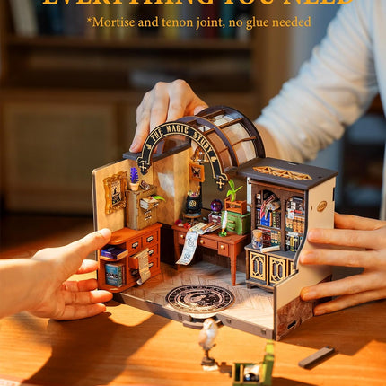 ROBOTIME DIY Miniature House Kit Magic Study Craft Model Kits DS World