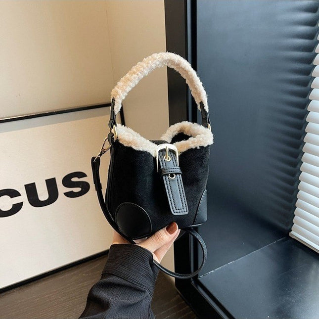 Crossbody Bags Women Shoulder Bag Casual Retro Plush Bag Versatile Plush Designer Bags Purse And Handbags Female Bags DS World