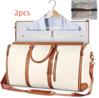 Large Capacity Travel Duffle Bag Women's Handbag Folding Suit Bag Waterproof Clothes Totes DS World