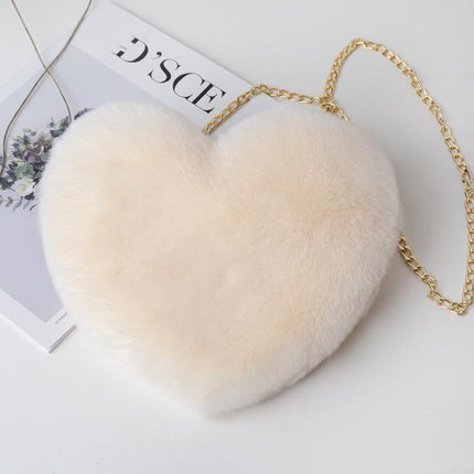 Love Bags For Women Plush Chain Shoulder Bags Valentine's Day Party Bag DS World