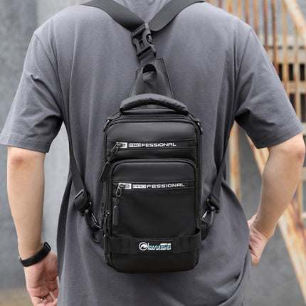 Multifunction Bags For Men Nylon Backpack Crossbody Shoulder Bag With USB Charging Port Chest Bags Pack DS World
