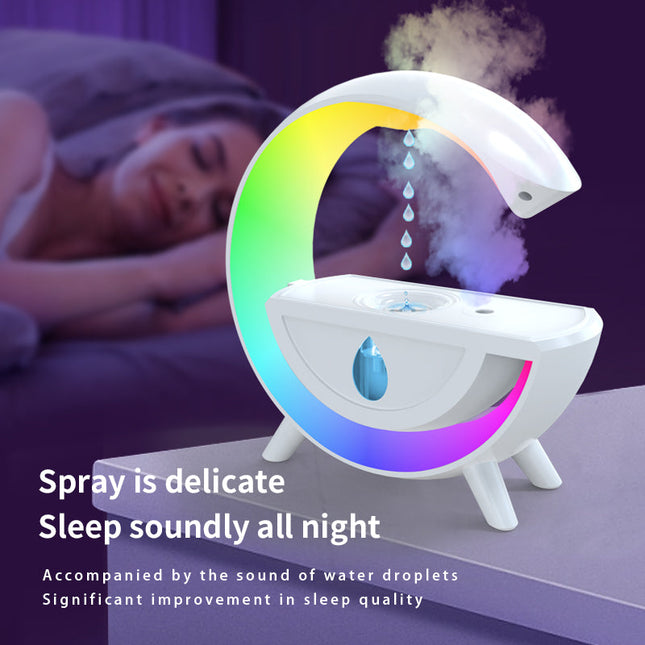 Anti-gravity Humidifier Water Drop RGB Desk LED Night Light For Indoor Bedroom Descroation Creative Atmosphere Table Lamps DS World