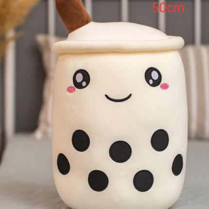Cute Fruit Drink Plush Stuffed Soft Strawberry Milk Tea Plush Boba Tea Cup Toy Bubble Tea Pillow Cushion Kids Gift DS World